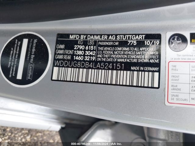 WDDUG8DB4LA524151 Mercedes-Benz S 560