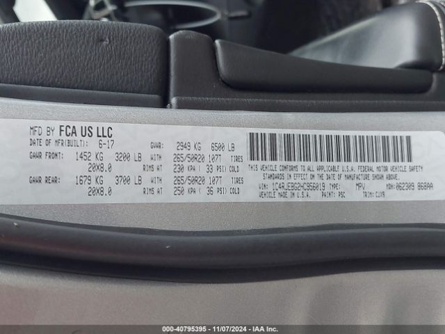 1C4RJEBG2HC956019 Jeep Grand Cherokee Limited 4x2