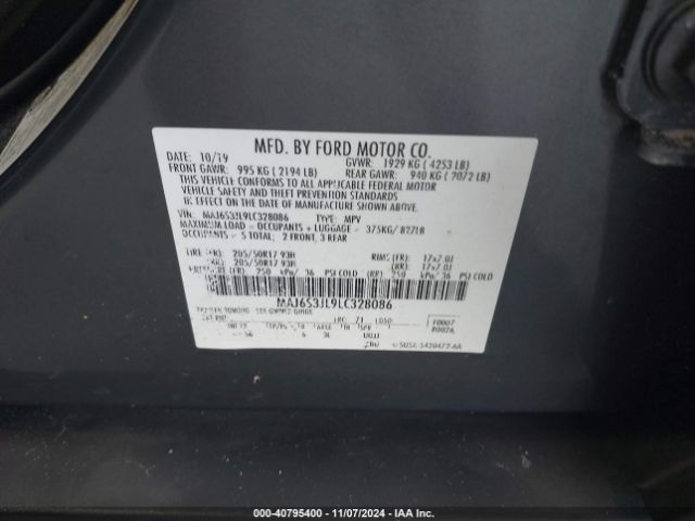 MAJ6S3JL9LC328086 Ford Ecosport Ses