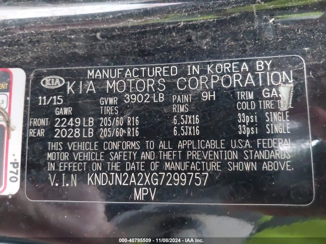 KIA Soul 2016 KNDJN2A2XG7299757 Image 9