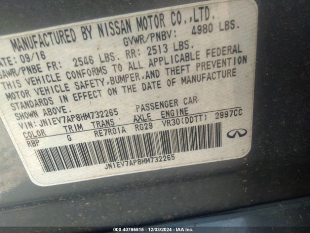 JN1EV7AP8HM732265 Infiniti Q50 3.0t Premium