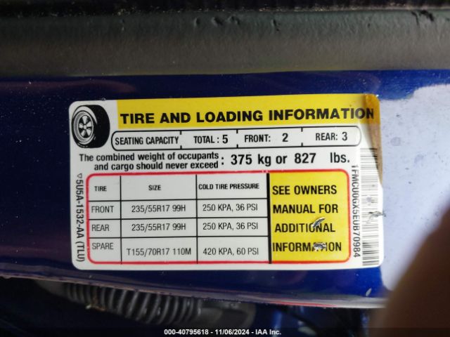 1FMCU0GX5EUB70984 Ford ESCAPE SE
