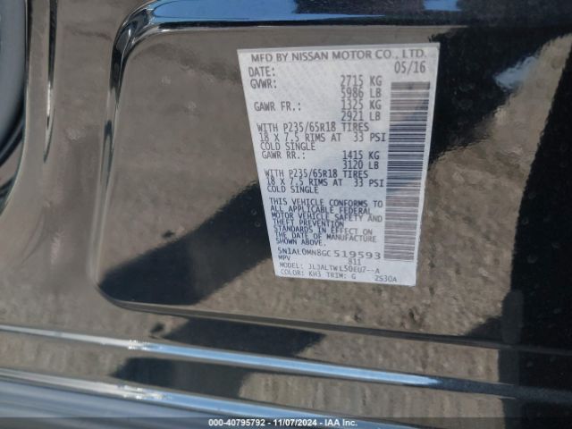 5N1AL0MN8GC519593 Infiniti QX60