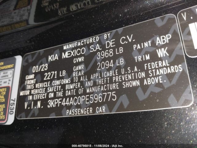 3KPF44AC0PE596775 KIA FORTE GT