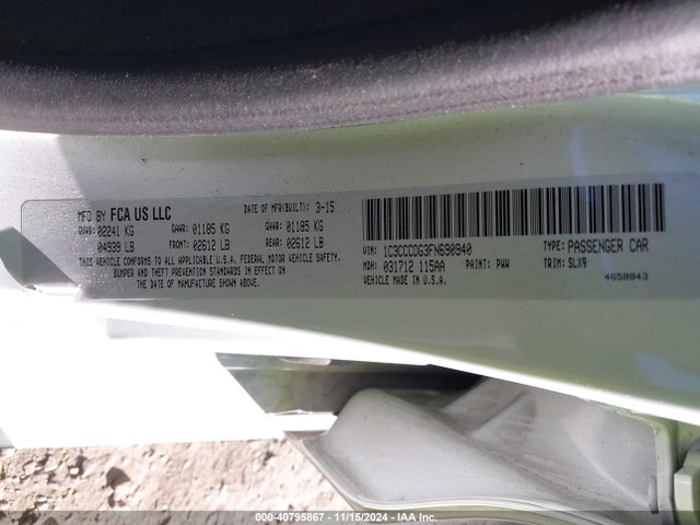 Chrysler 200 S 2015 1C3CCCDG3FN690940 Image 9