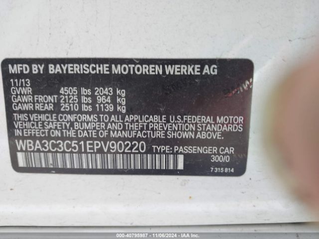 WBA3C3C51EPV90220 BMW 320i Xdrive