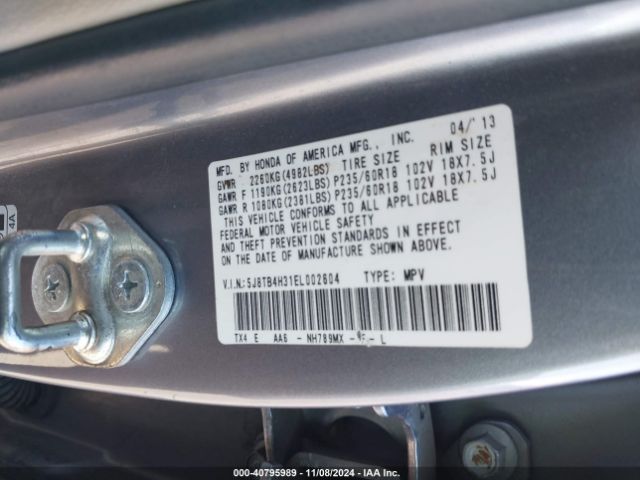 5J8TB4H31EL002604 Acura RDX