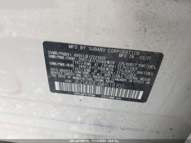 JF2SKADC4MH518702 Subaru Forester