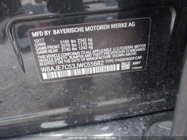 WBAJE7C53JWC55682 BMW 540i Xdrive