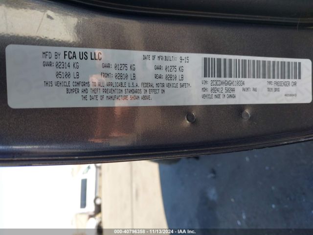 2C3CDXHGXGH110334 Dodge Charger Sxt