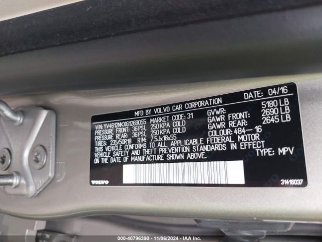 YV4612NKXG1269055 Volvo Xc70 T5 Premier