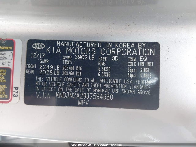 KIA Soul 2018 KNDJN2A29J7594680 Image 9