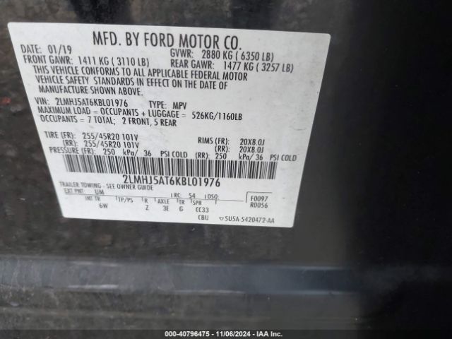 2LMHJ5AT6KBL01976 Lincoln Mkt Reserve