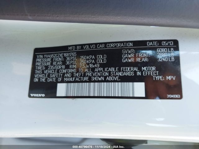 YV4952CZXE1681765 Volvo XC90 3.2