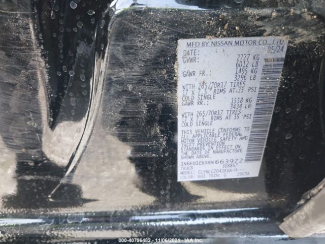1N6ED1EKXRN663972 Nissan Frontier Sv 4x4