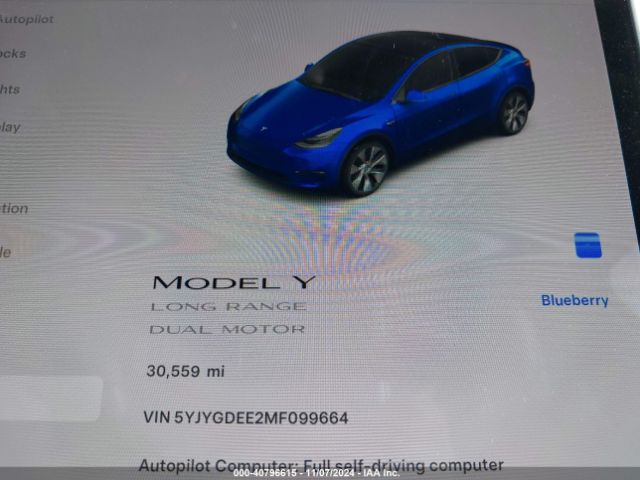 5YJYGDEE2MF099664 Tesla Model Y Long Range Dual Motor All-wheel Drive