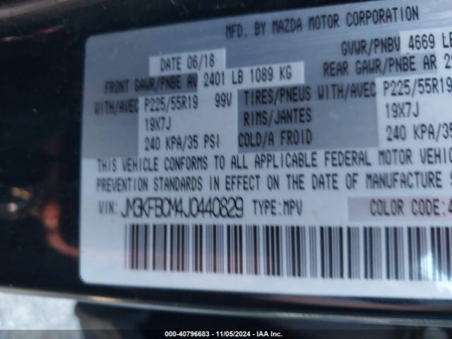 JM3KFBCM4J0440829 Mazda Cx-5 Touring