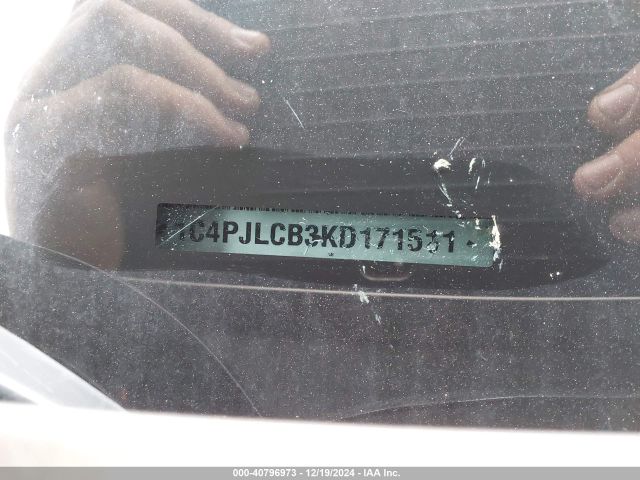 1C4PJLCB3KD171511 Jeep Cherokee Latitude Fwd