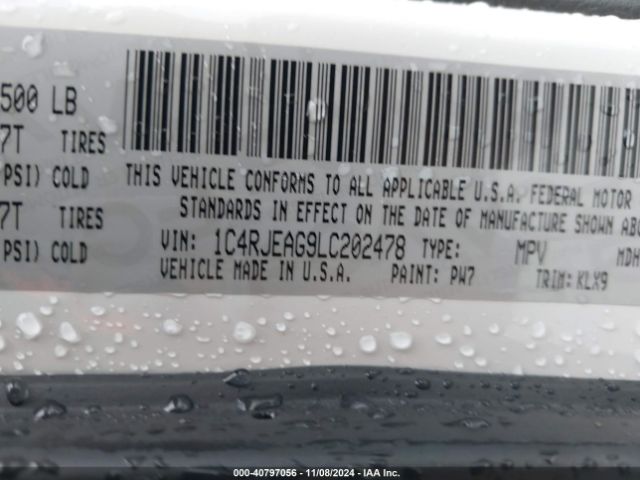 1C4RJEAG9LC202478 Jeep Grand Cherokee Altitude 4x2