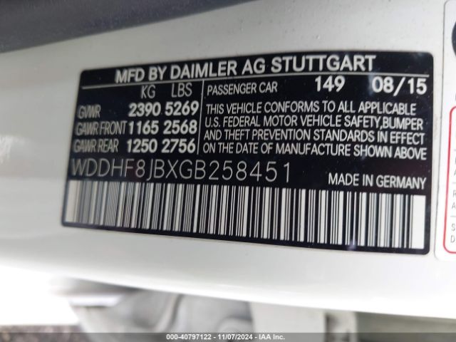 WDDHF8JBXGB258451 Mercedes-Benz E 350 4matic