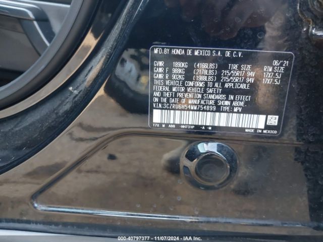3CZRU6H54MM754899 Honda Hr-v Awd Ex