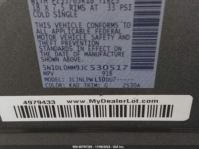 5N1DL0MM9JC530517 Infiniti QX60