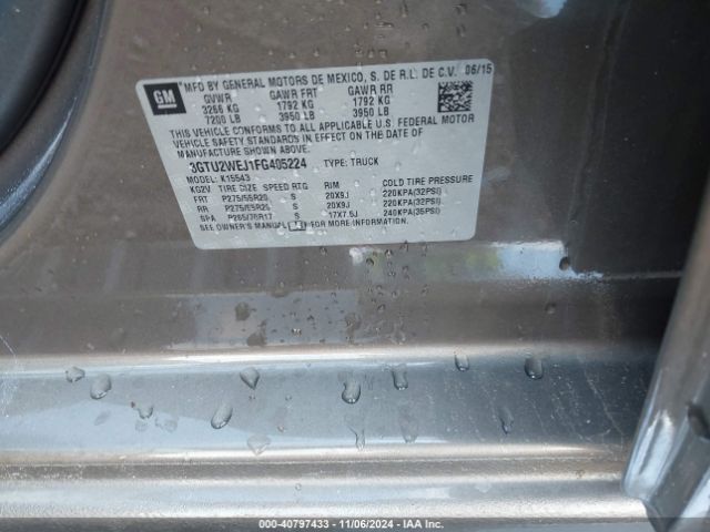 3GTU2WEJ1FG405224 GMC Sierra 1500 Denali