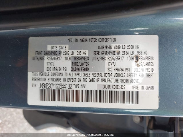 Mazda Cx-5 Touring 2016 JM3KE2CY1G0644132 Image 9