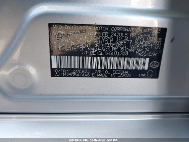 JTHBE1BL1E5031323 Lexus GS 350