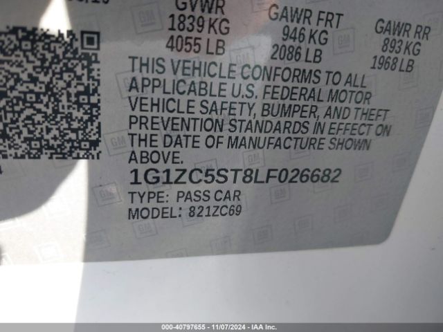 2020 CHEVROLET MALIBU 1G1ZC5ST8LF026682 Photo 8