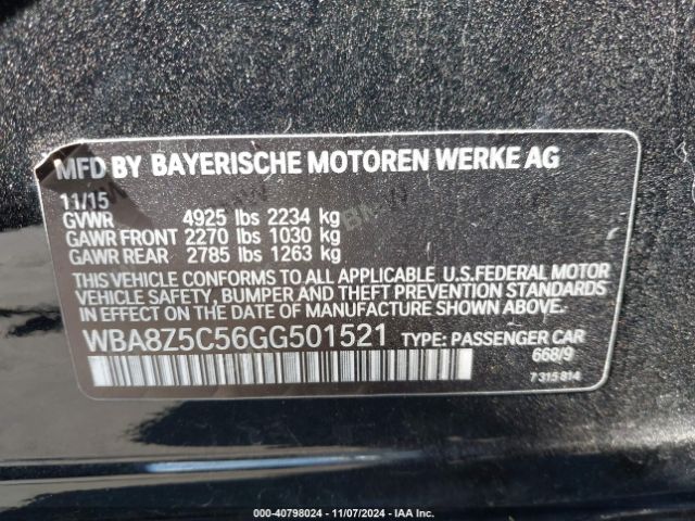 WBA8Z5C56GG501521 BMW 328i Gran Turismo Xdrive