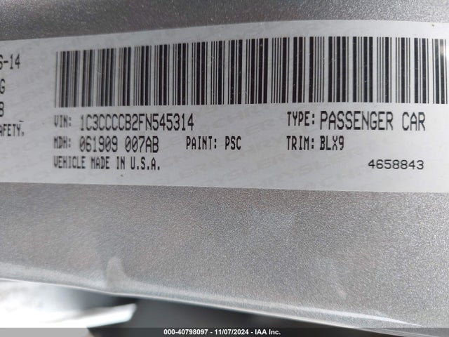 Chrysler 200 C 2015 1C3CCCCB2FN545314 Image 9