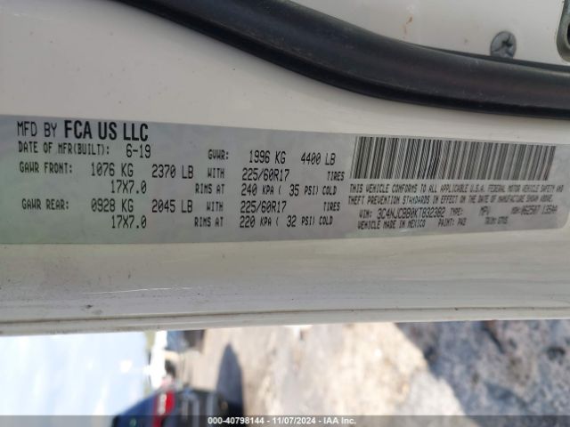 3C4NJCBB0KT832382 Jeep Compass Sun And Wheel Fwd