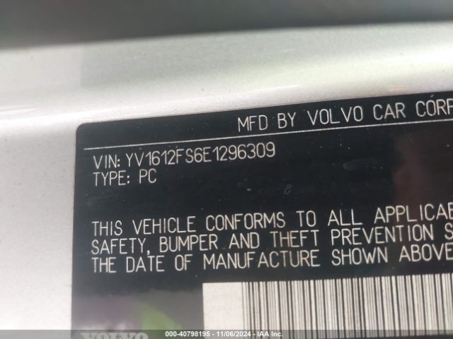 YV1612FS6E1296309 Volvo S60 T5