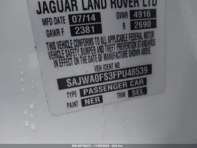 SAJWA0FS3FPU48539 Jaguar Xf 2.0t Premium