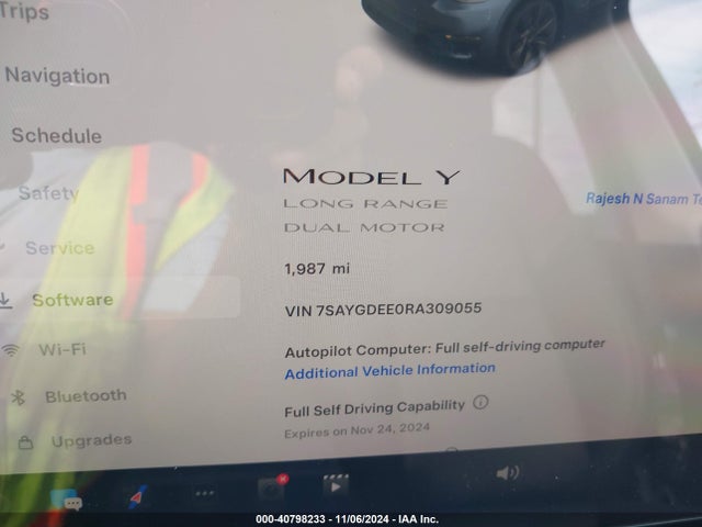 2024 TESLA MODEL Y 7SAYGDEE0RA309055 Photo 6