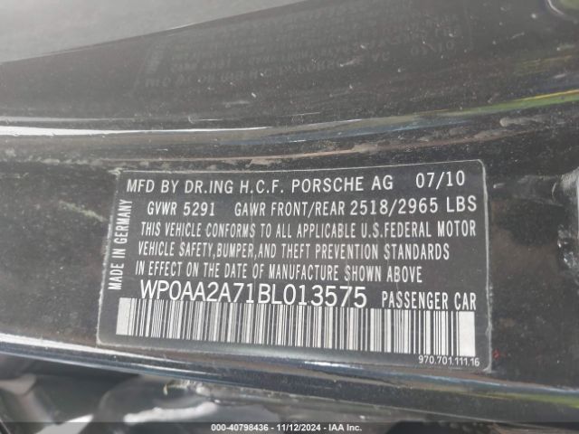 2011 PORSCHE PANAMERA WP0AA2A71BL013575 Photo 8