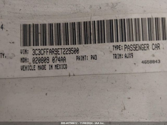 3C3CFFAR9ET229500 Fiat 500 POP