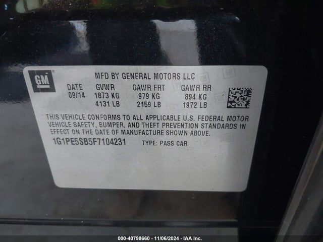 Chevrolet Cruze 2lt Auto 2015 1G1PE5SB5F7104231 Image 9