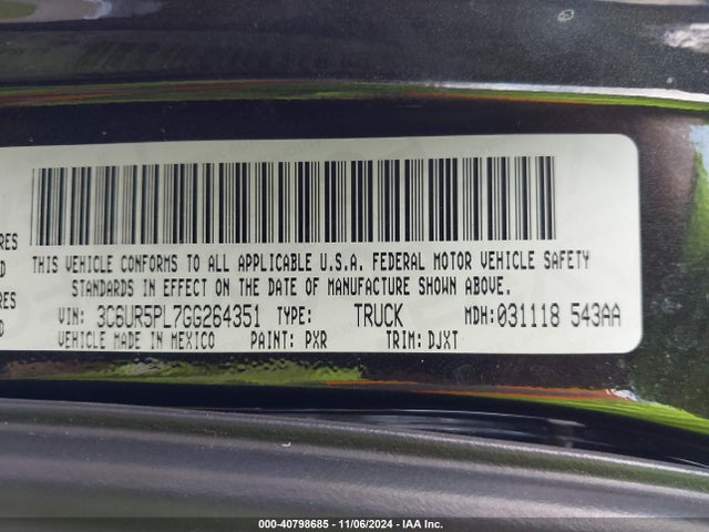RAM 2500 Longhorn 2016 3C6UR5PL7GG264351 Image 9