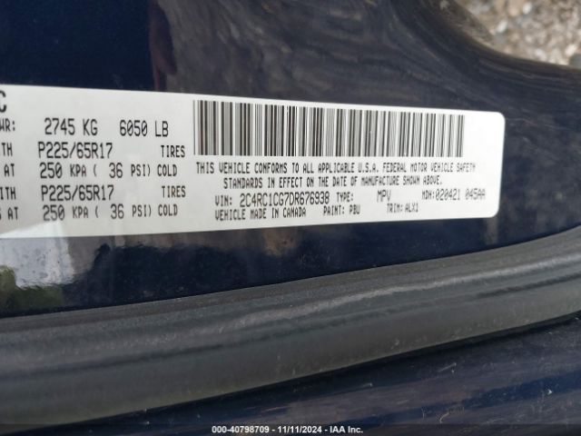 2013 CHRYSLER TOWN & COUNTRY 2C4RC1CG7DR676938 Photo 8