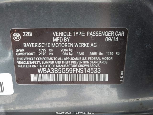 WBA3B5G59FNS14533 BMW 328i Xdrive