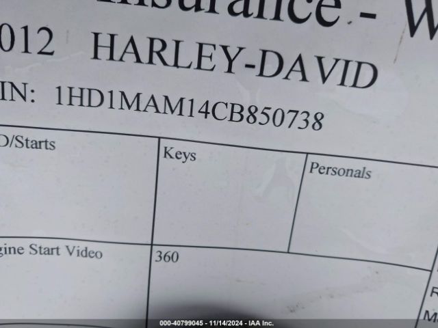 2012 HARLEY-DAVIDSON FLHTCUTG 1HD1MAM14CB850738 Photo 9