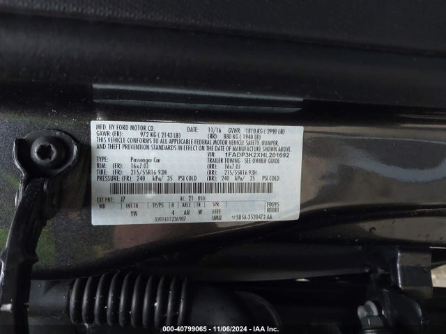 Ford FOCUS SE 2017 1FADP3K2XHL201692 Image 9