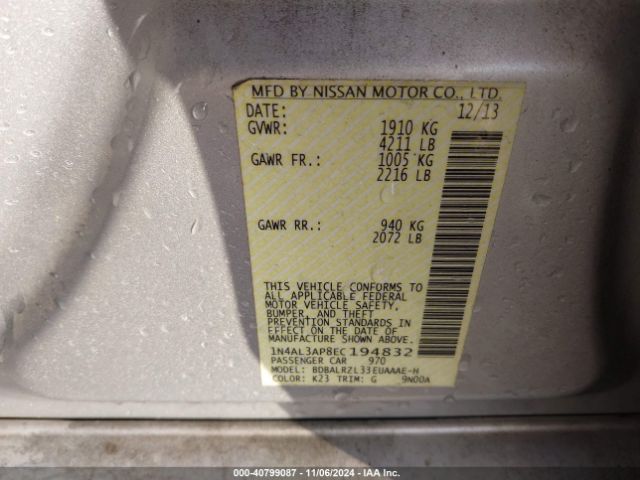 1N4AL3AP8EC194832 Nissan Altima 2.5 S