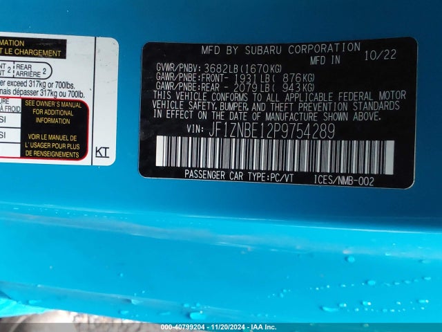 Toyota Gr86 Premium 2023 JF1ZNBE12P9754289 Image 9