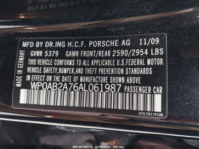 2010 PORSCHE PANAMERA WP0AB2A76AL061987 Photo 8