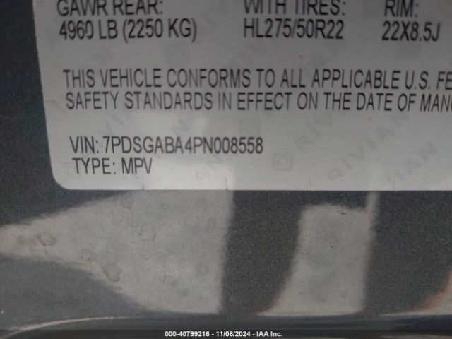 7PDSGABA4PN008558 Rivian R1s Adventure