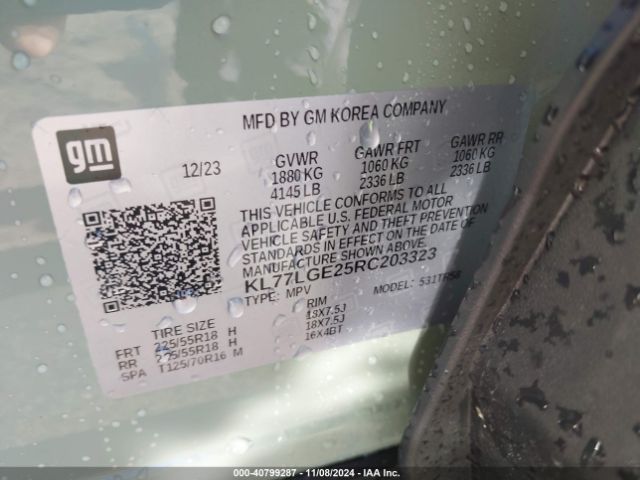 KL77LGE25RC203323 Chevrolet Trax Fwd 1rs