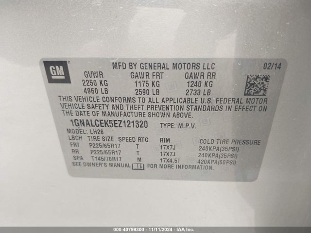 Chevrolet Equinox 2lt 2014 1GNALCEK5EZ121320 Image 9